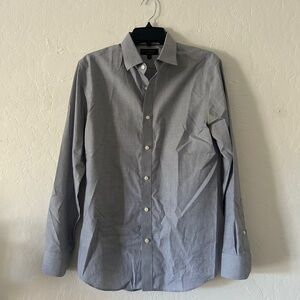 Banana Republic Slim Fit Non-Iron Dress Shirt – Size S, Gray Long Sleeve‎